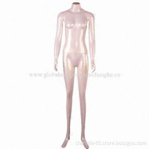 Female mannequin, full body skin color with head and air, standing
